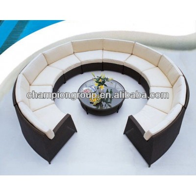 AR-0012 circle furniture design - outdoor rattan circle sofa