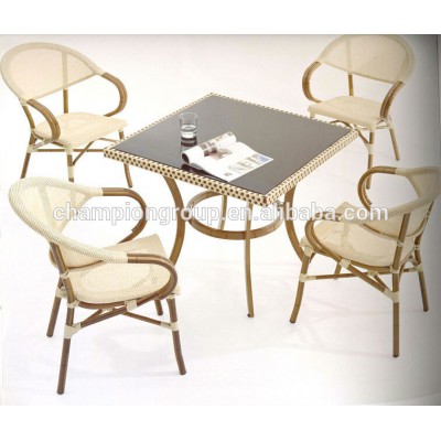 Metal bamboo chairs rattan bistro chair bamboo chairs AS-6215