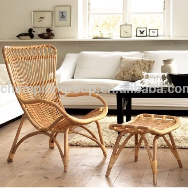 Real rattan sofa with footrest -2015 new design WR-8013