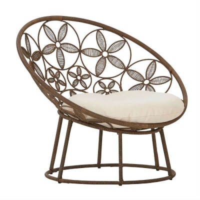 Alumimum frame Synthetic Rattan LOTUS CASUAL ROUND CHAIR