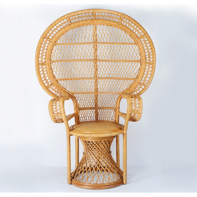 black rattan natrual wicker outdoor peacock chair