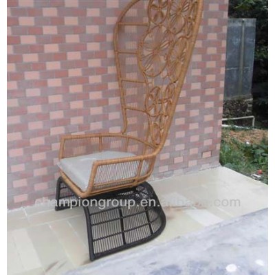 PE wicker Revolving high back LOTUS STUDIO CHAIR