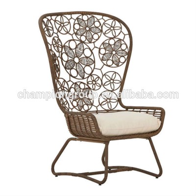 High back LOTUS STUDIO CHAIR with PE rattan